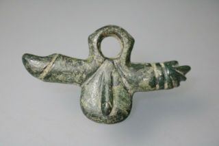 Ancient Fantastic Roman Bronze Phallus Pendant Amulet 1st - 3rd Century Ad