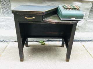 Old Vintage Steelcase Desk 2 Tier Top,  Typewriter Comptometer,  Small Apartment
