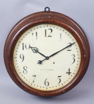 Antique Seth Thomas Historic Mechanics & Farmers Bank Albany Orig Lobby Clock