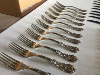 Francis I - Reed & Barton 60pc Set for 12 - STERLING SILVER Flatware Set 2