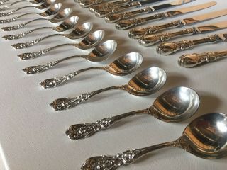 Francis I - Reed & Barton 60pc Set for 12 - STERLING SILVER Flatware Set 5