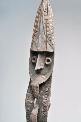 Old Papua Guinea wooden carved Yena totem Janus (2 - headed) figure,  huge 60 