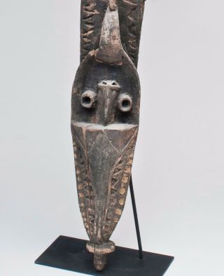 Old Papua Guinea wooden carved Yena totem Janus (2 - headed) figure,  huge 60 