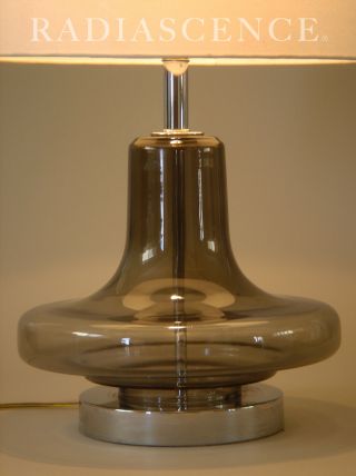ATOMIC MODERN SPACE JET AGE BLOWN SMOKED GLASS EROTIC TABLE LAMP MURANO ITALY 3