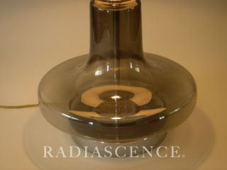 ATOMIC MODERN SPACE JET AGE BLOWN SMOKED GLASS EROTIC TABLE LAMP MURANO ITALY 4