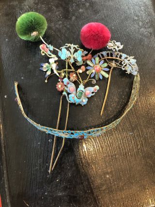 3 Kingfisher Feder Hair Ornaments