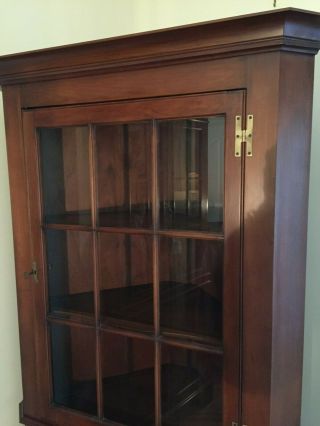 HENKEL HARRIS Cherry Corner Cabinet 2 Keys 3