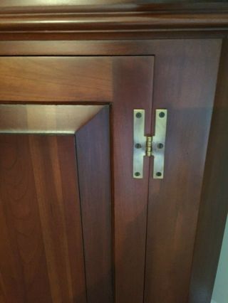 HENKEL HARRIS Cherry Corner Cabinet 2 Keys 6