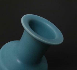 Pair Perfect Antique Chinese Porcelain Blue Glaze Vase Yongzheng Mark - crane 6