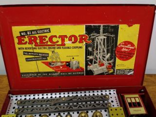 Vintage A.  C.  Gilbert Erector Set 6 1/2 All Electric 100 Complete 13 3