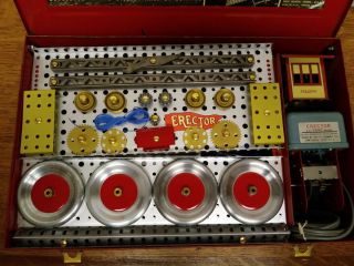 Vintage A.  C.  Gilbert Erector Set 6 1/2 All Electric 100 Complete 13 4