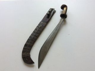 Old Antique Filipino Visayan Tenegre Sword Moro Keris Kris Laminated Blade