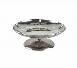 The Kalo Shop Sterling Silver Modernist Wrought Forged Compote,  C.  1940