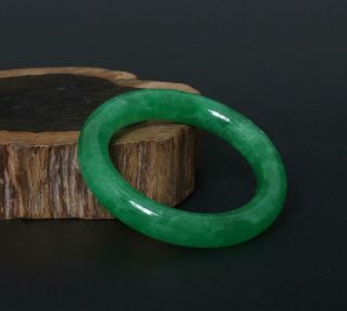 80g Fine Chinese Carved Natural Jadeite Jade Bracelet - 56mm