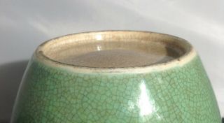Antique Chinese crackle green glaze porcelain jar vase 9