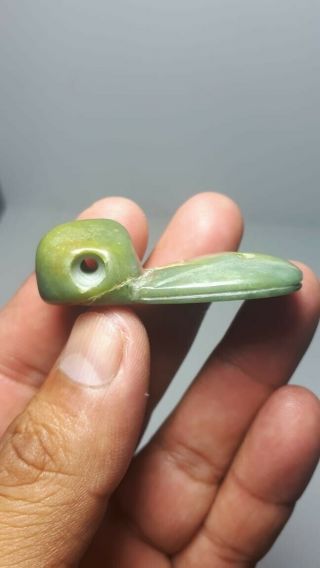 Pre - Columbian Olmec Jade duck from Mexico.  CA.  400 bc. 2