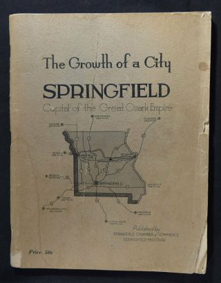 Springfield Mo Missouri 1940 Lithograph Landmark Drawings Rare Book Advertise Ad