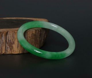 40g Rare Chinese Carved Natural Jadeite Jade Bracelet - 56mm