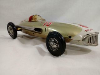 BIG 1960 Bandai GOLDEN JET Japanese TIN 18 RACE CAR 10