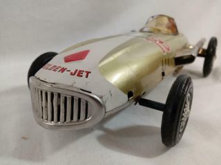 BIG 1960 Bandai GOLDEN JET Japanese TIN 18 RACE CAR 11