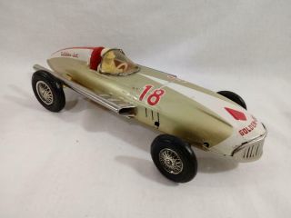 BIG 1960 Bandai GOLDEN JET Japanese TIN 18 RACE CAR 12