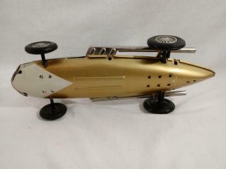 BIG 1960 Bandai GOLDEN JET Japanese TIN 18 RACE CAR 9