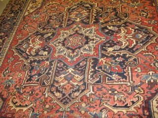 Vintage Antique Persian Heriz Serapi Hand Knotted Wool Rug 8 ' - 5 x 11 ' - 5 2