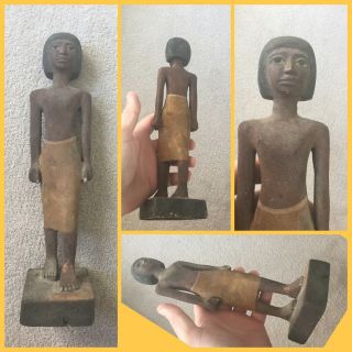 Egyptian Wooden Middle Kingdom Statue,  C2055 - 1650 Bc