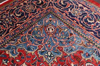 One - of - a - Kind VINTAGE Floral Sarouk Persian Oriental Hand - Knotted 9x13 LARGE Rug 6