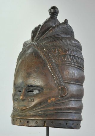 Mende SOWEI Helmet Mask Sande society Sierra Leone African Art TRIBALART BE 5