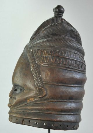 Mende SOWEI Helmet Mask Sande society Sierra Leone African Art TRIBALART BE 6