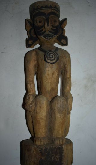 Orig $399 - Dayak Shamans Carved Figure 1900s 16in Prov