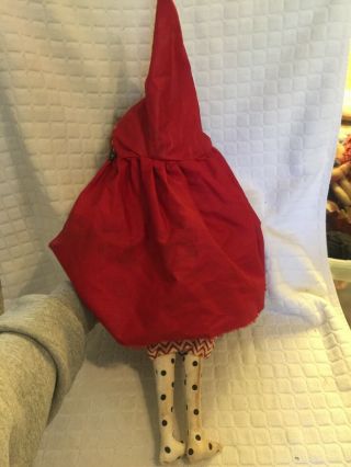 Primitive Handmade Little Red Riding Hood Doll,  Summer Doll Private Listing 11
