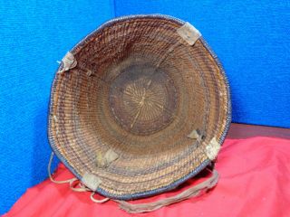LARGE ANTIQUE NATIVE AMERICAN INDIAN WOVEN BASKET 2 10