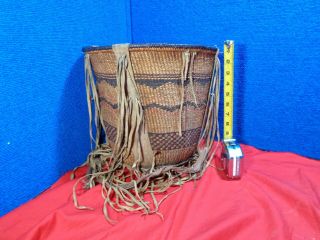 Large Antique Native American Indian Woven Basket 2