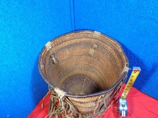 LARGE ANTIQUE NATIVE AMERICAN INDIAN WOVEN BASKET 2 2