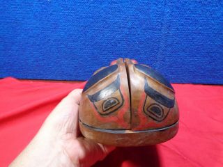 Old Northwest Coast Native American Carved Wood Mask 1 10