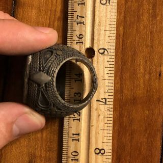 Ancient Or Medieval Middle Eastern Style Islamic Signet Ring Intaglio Stone Old 11