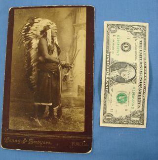 RARE QUAHADI COMANCHE CHIEF WILD HORSE ca.  1890 ALBUMEN STUDIO PORTRAIT 5