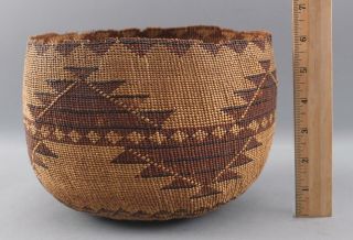 Large Antique Northern California Native American Hupa Indian Basket