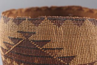 Large Antique Northern California Native American Hupa Indian Basket 3