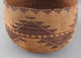 Large Antique Northern California Native American Hupa Indian Basket 6