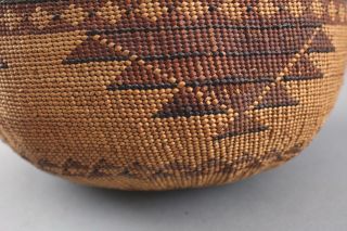 Large Antique Northern California Native American Hupa Indian Basket 9