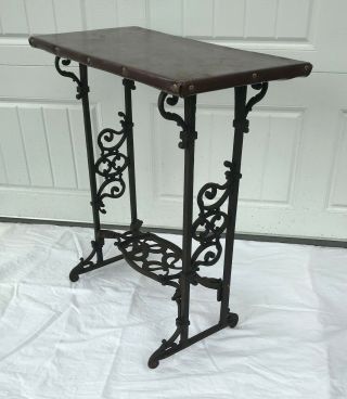 Antique Victorian Verona Ornate Cast Iron Base Stand Garden Table Stool Bench