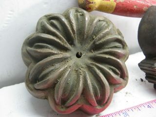 TWO BRONZE/ONE CAST IRON FLOWER MOLDS,  NO BOTTOMS MAKE YOUR OWN CASTINGS 3
