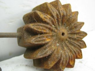 TWO BRONZE/ONE CAST IRON FLOWER MOLDS,  NO BOTTOMS MAKE YOUR OWN CASTINGS 9