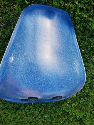 EAMES BLUE Shell Fiberglass Vintage HERMAN MILLER CHAIR Narrow Mounts Qty 2 3