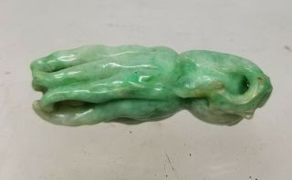 Antique Chinese Apple Green Jadeite Jade Buddha Hand Citron Carving Fruit 4