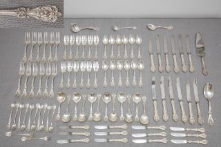 Reed & Barton Francis I 1 Sterling Silver Set,  Mono D,  Service For 12,  89 Piece