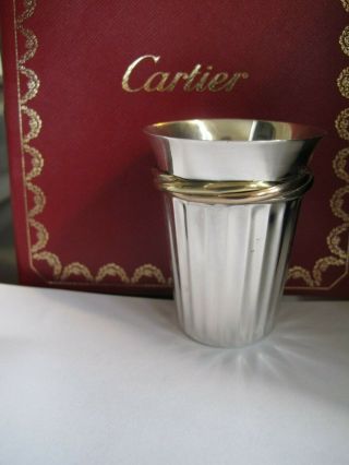 Vintage Cartier Sterling Silver 925 Tri - Color Band Cordial